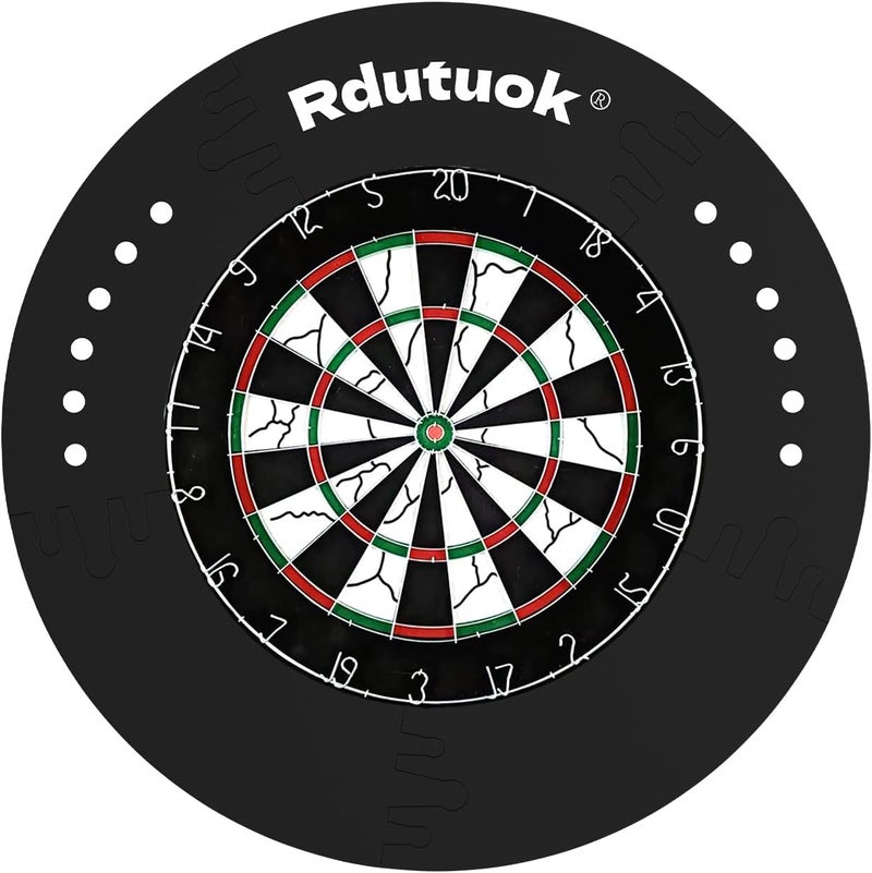 Rdutuok Dart Board Surround Ring,5Pcs Splicing Dart Board Wall Protector,Dartboard Eva Backboard Wall Surround for Standard Size Dartboards Prevent Wall Damage with The Wall Protector Plate - Image 2
